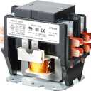 Dreyoo 1 Pack Carrier HVAC Motor Contactor, 120V 30 Amp Coil 2 Pole Replacement Relays Compatible with C230B, Air Conditioner, Heat Pump, Refrigeration Systems