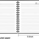 Spiral Notebook,A5 Lined Black Journal Notebook 5.62 x 8.4 inches-100 Sheets/200 Pages,100GSM Thick Paper,Hardcover Journals for Writing Work School Supplies