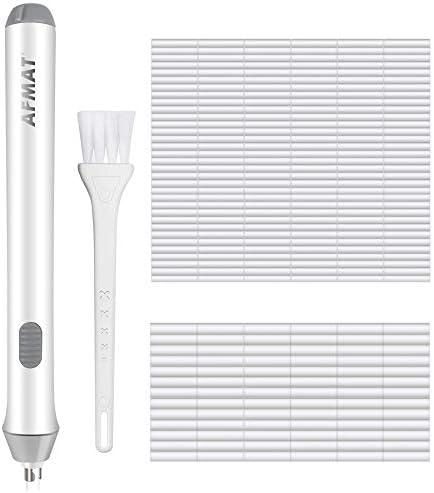 AFMAT EEW001 Electric Eraser for Drawing, Battery Operated Eraser with 140 Refills, Electric Erasers Kit for Artist, Art Erasers for Painting, Sketching, Drafting, Detailer Tool for Crafting-White