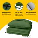AAAAAcessories Outdoor Seat Cushions for Chairs, Fade-Resistant, Waterproof Patio Furniture Replacement Cushions, 19" x 19" x 3" + 19" x 17", Set of 2, Dark Moss Green