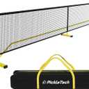 Portable Pickleball Net - 22 FT USAPA Regulation Size, Applies to Indoor & Outdoor & Driveway, Pickle Ball Net System with Carrying Bag (Yellow)