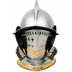 Medieval Warrior Real 20G 16th Century Burgonet Helmet Falling Buffe Visor
