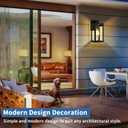 Solar Wall Lights Outdoor with 3 Lighting Modes & Motion Sensor, Solar Porch Light with 2 Bulbs, Waterproof Outdoor Wall Sconce Lantern Lamp Fixture for Garage Porch Shed Barn Yard Garden Front Door