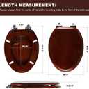 Angel Shield ELONGATED Toilet Seat Wood(Dark Walnut)