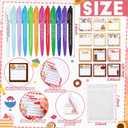 Kosiz 12 Set/36 Pcs Pun Funny Food Notepad and Pen Set Thank You Gifts for Coworker Staff Teachers Cute Funny Sticky Notes Appreciation Gifts for Colleagues Friend Birthday Holiday Office Party Favors