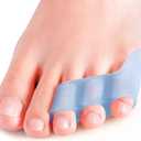 Povihome 10 Pack Pinky Toe Separator and Protectors for Overlapping Toe, Curled Pinky Toes - Spacers for Morton's Neuroma Pain Relief (Blue)