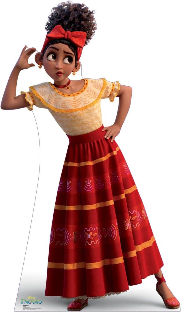 Cardboard People Dolores Cardboard Cutout - Encanto
Made in USA, 67 x 39 inches, Disney, 2021 film, Single-sided print, Easel back included