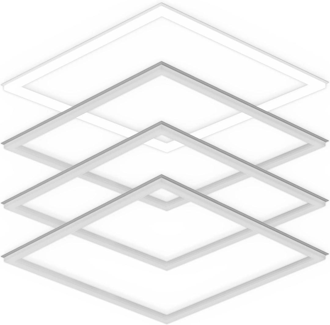 Flat Panel Light 2x2 Ft Led Frame Panel, Border Glow Light 45W 3600Lm Suitable for Offices, Shops, Bathrooms etc with Integrated Ceilings (1 pcs)