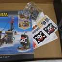 HOGOKIDS Pirate Ship House Building Set with LED Light - 3 Style Modes Pirate Wharf Supply Center Building Block Set, 781PCS STEM Bricks Kit for Kids Girls Boys Ages 6-12+ Valentines Gifts