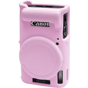 Easy Hood Case for Canon PowerShot IXY 650/ELPH 360 Camera, Soft Silicone Camera Cover with Removable Lens Cap, Slim Fit Anti-Scratch Carrying Protective Case Camera Body Skin Sleeve(Pink)