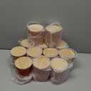 14 OZ Thick Candle Jars for Making Candles 12 Pcs, 3 Wick Empty Jars with Wood Lids for Candle Making, Sample Container,Clear Orange