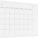 U Brands Magnetic Dry Erase Calendar White Board, 30" x 20", White Wood Style Frame, Includes Magnets