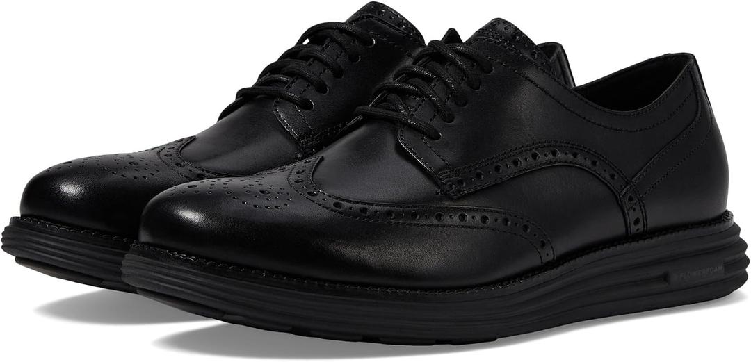 Cole Haan Mens Originalgrand Remastered Wing Tip, Black/Black, 8-M US