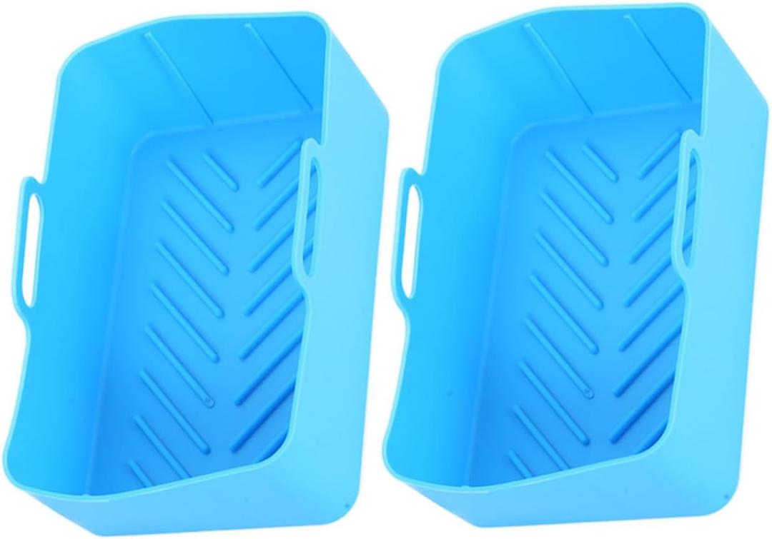 Silicone Air Fryer Pot Non-stick Reusable Baking Pan Hand Basket Air Fryer Grill Pot for Kitchen Appliances