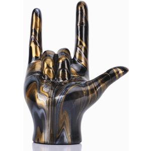 DOVDOV I Love You Gesture Statue, Black and Gold Gesture Home Decor Accents, Modern Art Hand Sculpture Decor, Office, Wedding, Table centerpieces, Home Living Room Decor and Accessories.