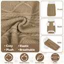 Lorehelina Dog Sweater for Medium Dogs Argyle Cable Knit Turtleneck Pullover Winter Clothes for Boys Girls Stretch French Bulldog Dachshund Corgi Pug Beagle Christmas Pet (L, Brown)