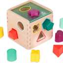 B. toys- Wonder Cube- Developmental Toy- Wooden Shape Sorter Cube  9 Colorful Shapes  Educational Wooden Toy for Toddlers, Kids  18 Months +