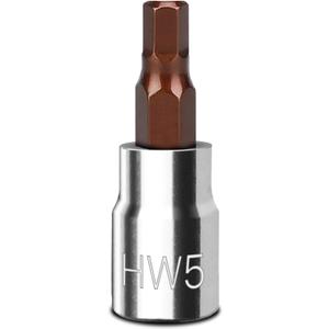 BLACKROBOT 5 mm Hex Bit Socket, 3/8 Inch Drive HW5 Allen Key Socket, Metric, Full Polished, S2 Steel Head Made For Repairing