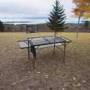 Nice C Folding Grill Table, Camping Table, Tailgate Tables, Grill Tables, Outdoor, Metal Folding Adjustable Height & Width, Mesh Net, Carry Handle