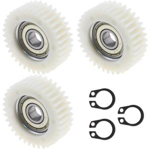 3PCS 36 Teeth E-Bike Wheel Hub Motor Planetary Gears with Bearing Compatible with Bafang Motor 38mm Diameter Nylon Motor Gear, White