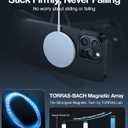 TORRAS Magnetic Slim Fit Designed for iPhone 14 Pro Case, Ultra Thin Strong Magnetic Velvety Touch Anti-Scratch Compatible with MagSafe Cover Phone Case for iPhone 14 Pro, Space Black