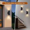 4 Pack Outdoor Sconce Lights for House, Modern Exterior Wall Light Fixtures, Black Cylinder Up and Down Lights Outdoor, Anti-Rust Porch Lights Wall Mount for Front Door Garage