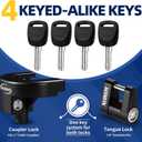 2 Inch Trailer Hitch Lock Kit, Dual Locks for Coupler & Latch