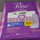 Poise Incontinence & Postpartum Pads for Bladder Leaks, 7 Drop Ultra Absorbency, Long Length, 39 Count