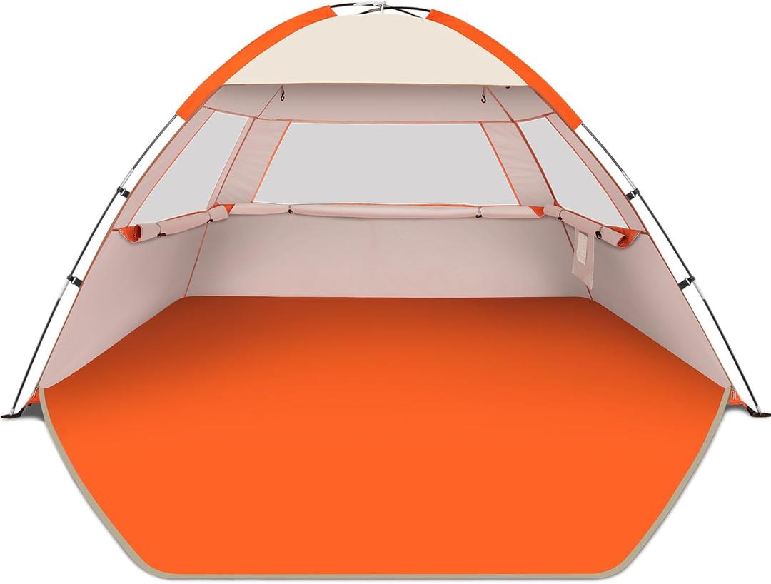 Gorich Beach Tent Sun Shelter for 3 Person with UPF 50 UV Protection, Lightweight & Easy Setup Beach Shade Canopy, Portable Beach Shade Tent Beach Cabana