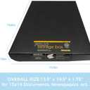 Lineco Clamshell Archival Storage Box, 13.5x19.5x1.75 Inch, Black