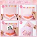 5 x 6 Sets Pop Up 3D Valentine's Day Gift Card Holders 3D Red Pink Candy Hearts Greetings Cards with Envelopes for Him Her Coworkers Teacher Sweet Day Wedding Bridal Shower Anniversary Birthday