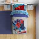 Sunny Side Up Kids Comforter Set Includes Sheets and Pillow Covers - Soft and Cozy Bed Set for Stylish Room Decor, Gray - Spiderman, 4 Piece Toddler Bedding