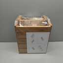 Outdoor Steps 3.5'' Height, Wooden Step Platform 35 Length, Step Stool with Non Slip Pads, Wooden Platform, Step for Outside, Wooden Platform for Bathroom, Kitchen, Bed(Oak)