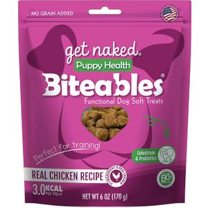 2 x Get Naked 1 Pouch Puppy Health Soft Dog Treats, 6 Oz, Brown (201578)