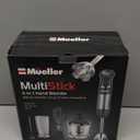 Mueller Multistick 5-in-1 Immersion Blender Handheld,12 Speed Hand Mixer-Turbo Boost,Heaviest Duty Copper Motor,Titanium reinforced Blades Hand Blender,Milk Frother Wand,Whisk,Beaker,Chopper,Grey (Gray)