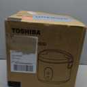 TOSHIBA Rice Cooker & Steamer Simple 5.5 Cup(Uncooked) with Steaming Basket, Removable Non-Stick Inner Pot & Inner Lid, for Soups, Stews, Grains&Oatmeal, One Touch&Keep Warm Function, Silvery White