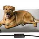 Toozey XL Pet Heating Pad, Waterproof & Chew Resistant, 6 Temp Settings with Timer, 47x28 in for Dogs & Cats