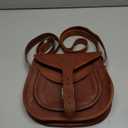 9" X 7" Women Vintage Style Genuine Brown Leather Crossbody Shoulder Bag Handmade Purse