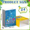 2 x MotiMind 24 Pack Hawaii Birthday Party Gift Bags with Stickers 6 Colorful Designs Luau Paper Goodie Bags for Cartoon Party Favors Tropical Summer Beach Theme Parties Gift Candy Wrapping