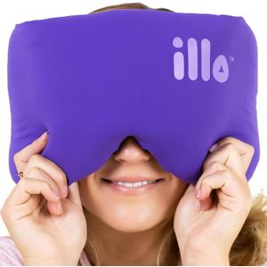 Illo Wearable Pillow Sleep Mask | Soft Mulberry Silk Blend Patented Blackout Weighted Eye Mask for Women Sleeping | Her Great Birthday Gift for Mom Wife Sister Grandma Girlfriend Teacher & Friend (Violet Dream)