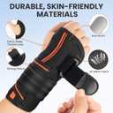 Carpal Tunnel Wrist Brace Night Support Fit Right Hand for Work, Pain Relief Wrist Splint for Tendonitis, Sprain, Strain, Rigid Hand Brace for Arthritis for Women and Men (Black, S/M, Right Hand)
