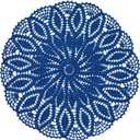 SUNONE11HKA 22 Inch Table Placemat Kitchen Round Decor Doily Washable Tablecloth Doilies (Denim Blue)
