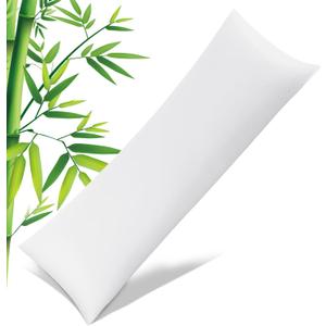 Pillowcases Body Size,Cooling Viscose Pillow Cases with Zipper Closure, Cool & Breathable Pillow Cover for Hot Sleepers and Night Sweats, 20" x 54" (White)