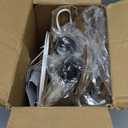 Vintage Table Lamp for Living Room Bedroom, 18.5" Farmhouse Bedside Lamps Nightstand Lamp Set of 2, Table Lamps with Oatmeal Linen Lamp Shades, 2 LED Bulbs Included (Antique White)