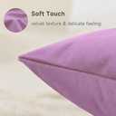 QUORGVES Light Purple Velvet Pillow Covers 16x16 Inch Set of 2, Soft Solid Decorative Square Throw Pillow Covers, Decor Cushion Covers for Bed Sofa Couch Bedroom Living Room - Mauve