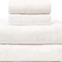 UGG King Sheet Set - 4 Piece Soft & Cozy Bedding with Deep Pocket Fitted Sheet (Fits Up to 15”), Flat Sheet and 2 Pillow Shams - Lightweight Sheets for Home & Bedroom, White (Devon)