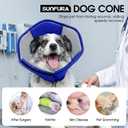Dog Cone - Soft Cone for Dogs to Stop Licking, Pet E-Collar Alternative After Surgery, Adjustable Pet Recovery Collar for Wound Healing, Blue Medium (Blue, M)