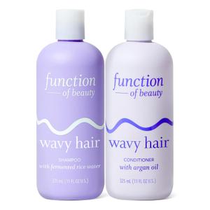 Function of Beauty Wavy Hair Shampoo & Conditioner Set - Sulfate-Free Shampoo & Conditioner Duo for Natural Wavy Texture - Lightweight, Anti-Frizz, Strengthening & Hydrating - Hair Care Products (11 Fl Oz (Pack of 2))