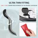 Steering Wheel Covers, 3PCs Carbon Fiber Anti-Skid Clip on Car Steering Wheel Cover Protector Universal for Most Car Wheel, Black