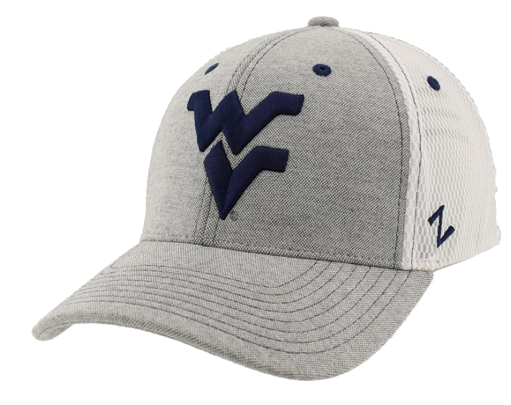 West Virginia Mountaineers Top of the World Trucker Adjustable Hat - Gray, Medium